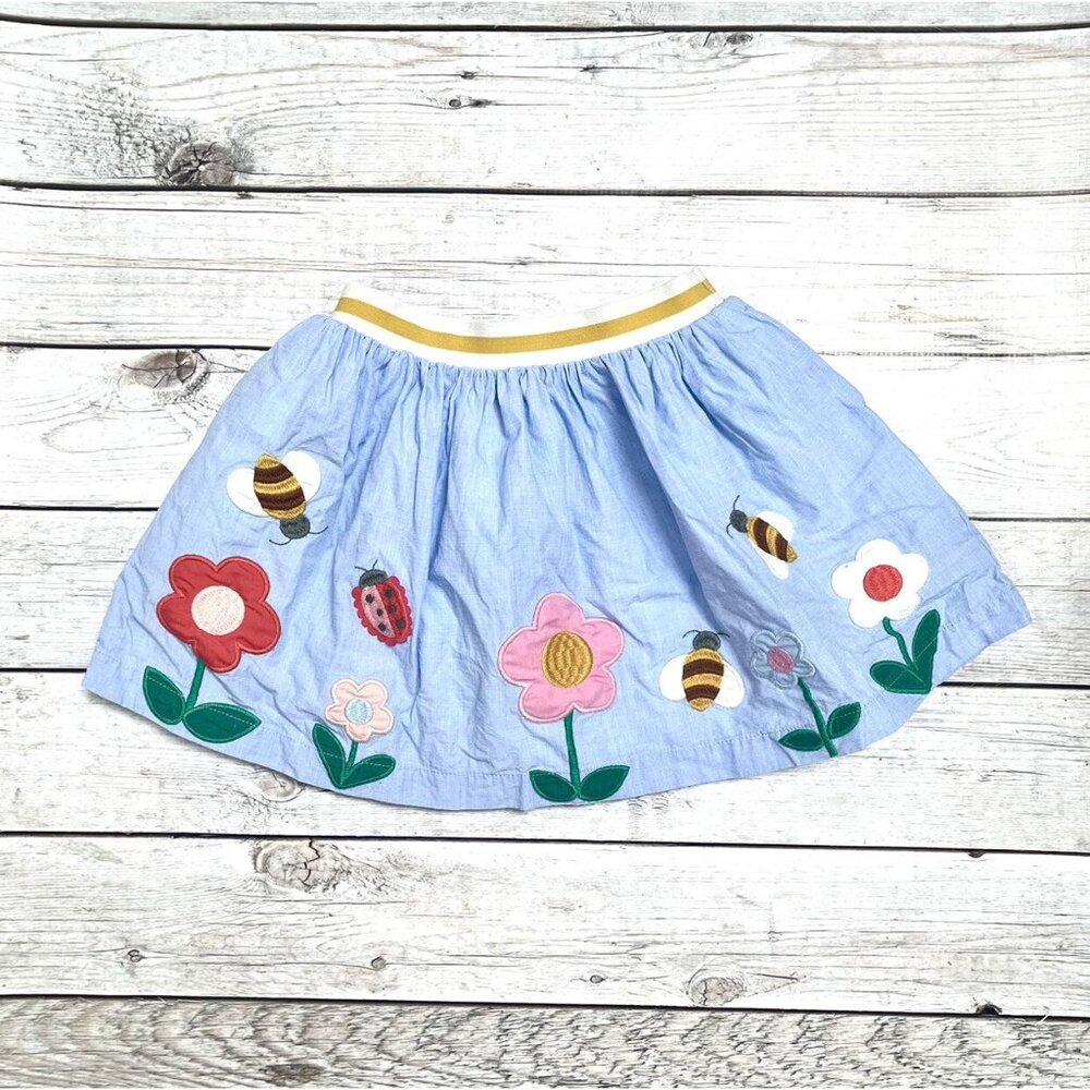 Mini Boden Spring Appliqué Skirt
